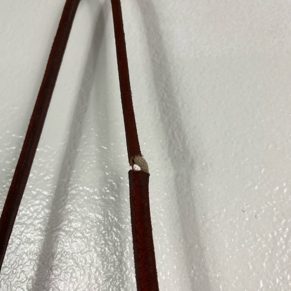 Baggu Natural Milled Leather Circle Round Long Shoulder Crossbody Bag purse - Picture 5 of 14